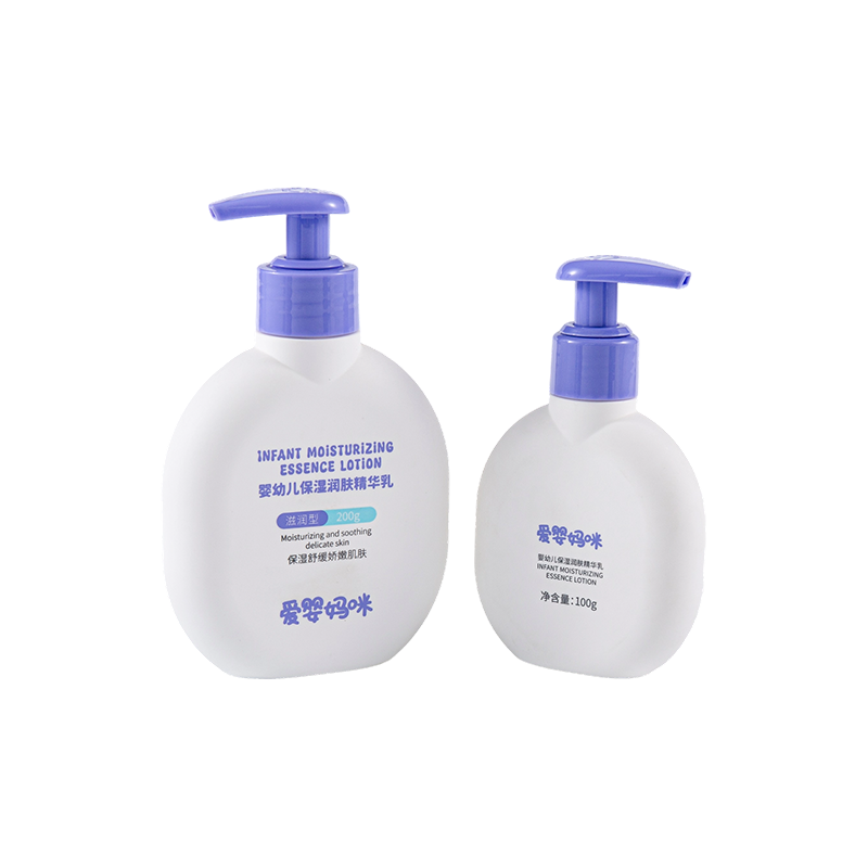 Simple and beautiful purple cover round PE bottle